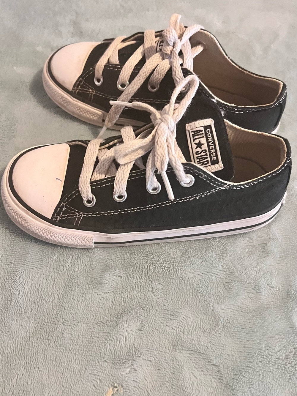 Converse Kids Black and White Low Top Sneakers - Picture 4 of 5